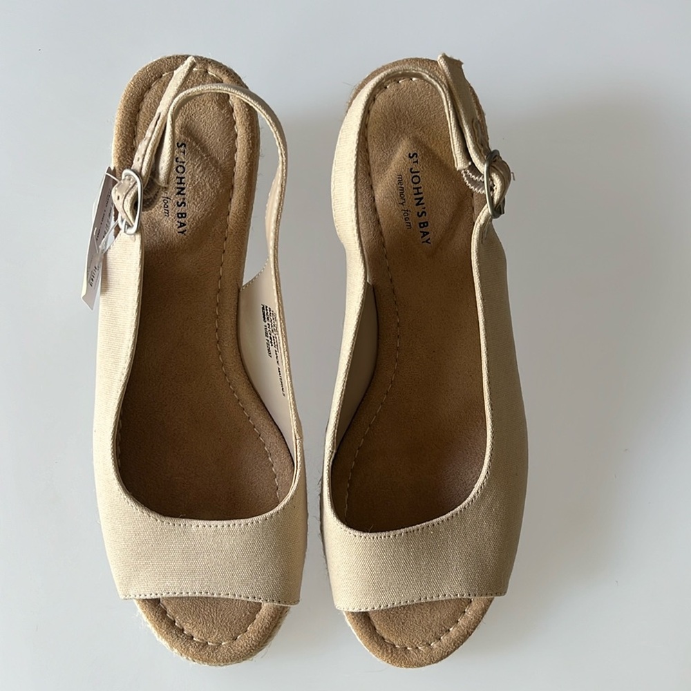 St John’s Bay espadrille shoes, size 6.5, new with tag.